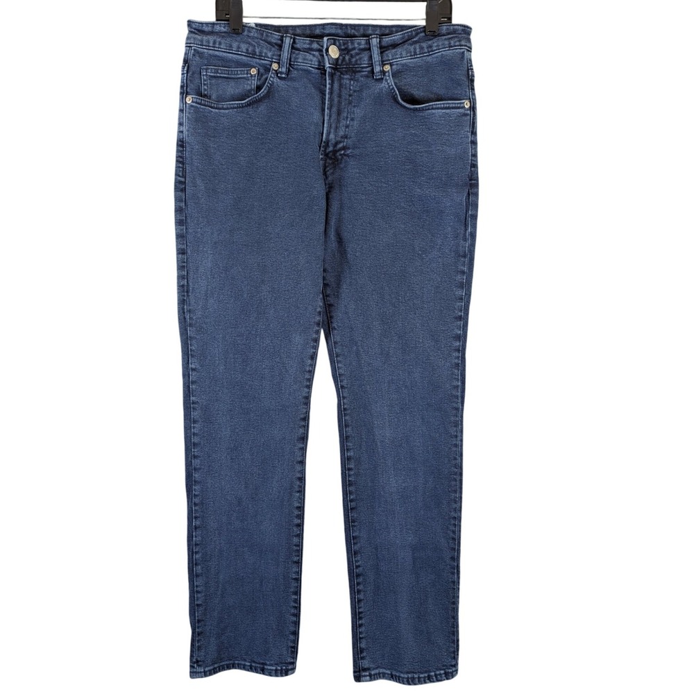 H&M Straight Leg Jeans Regular Fit Dark Wash Denim Mens Size‎ 33x34 Fits 33x30